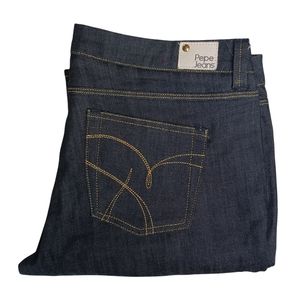 PEPE JEANS Lila Low Rise Boot Cut Dark Blue Jeans 34